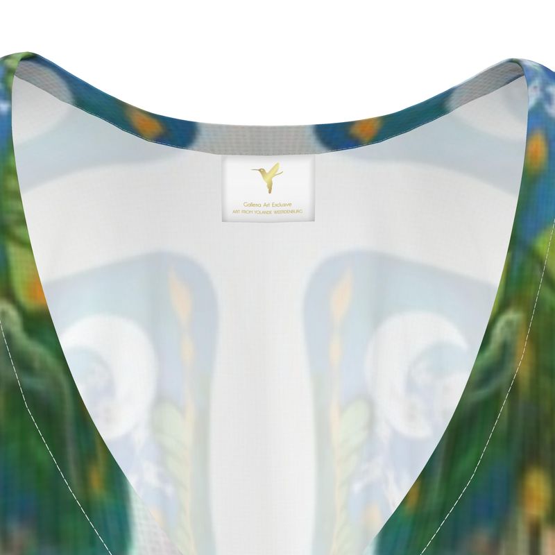 OG134. Silk Georgette Kaftan: Zen.