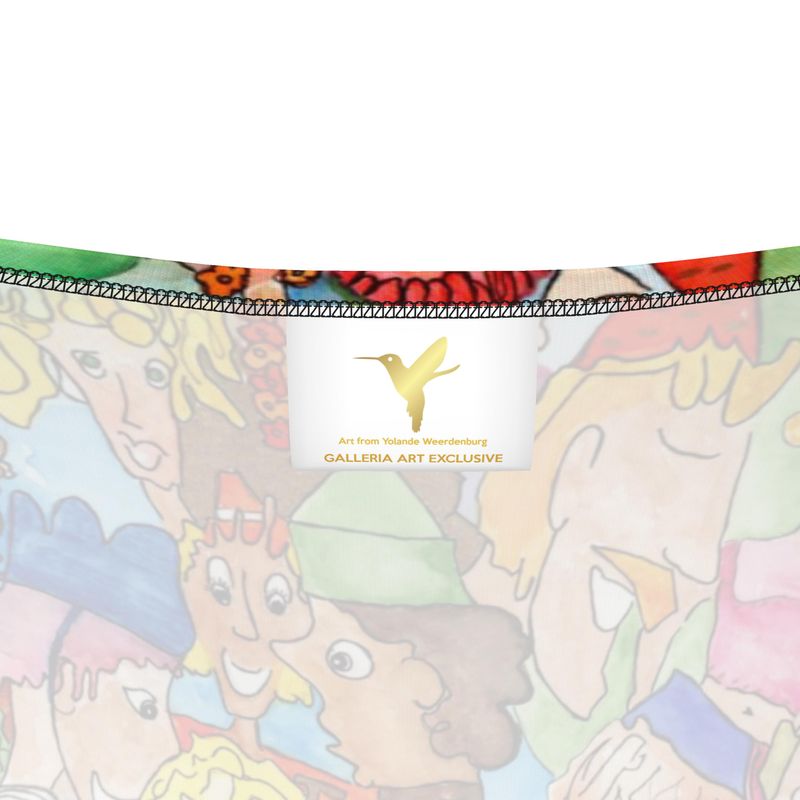 AQP443. Ladies Crop Top: O, Happy Day.