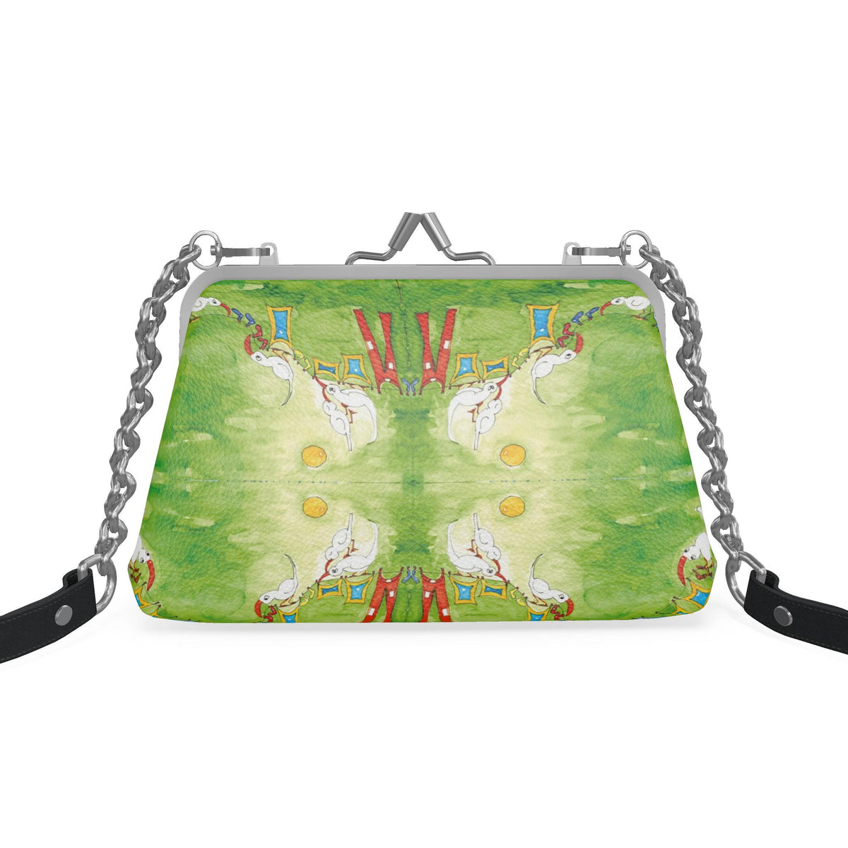 AQP412 Wasdag Design Flat Frame Bag in 100 % Nappa-Leer