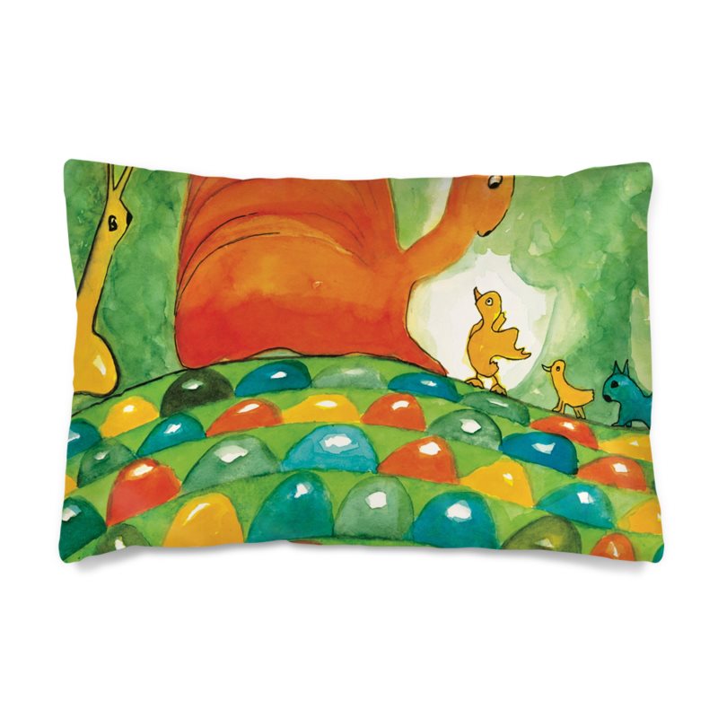 AQP536. Zullen we vriendjes worden...? Product: Zijde Zacht Lux Kussen. 80x80cm.