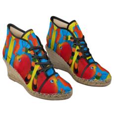 OK230. Hoge espadrilles met sleehak: Kisses
