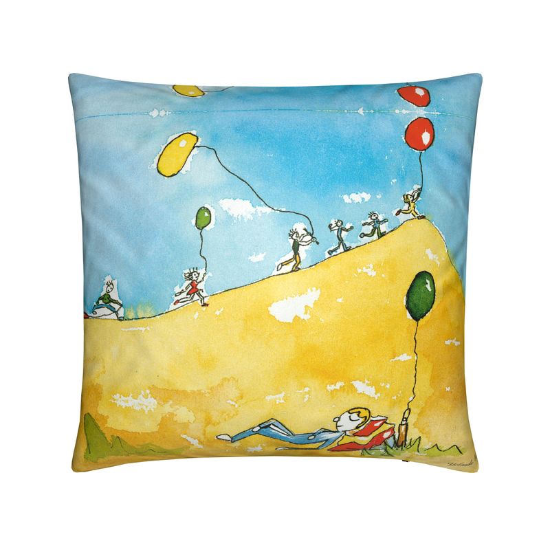 AQP415. Ballonnenoptocht. Cushion:. 40x40cm.