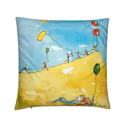 AQP415. Ballonnenoptocht. Cushion:. 40x40cm.