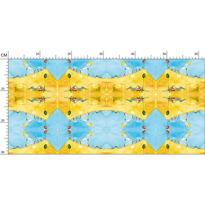 AQP415. Ballonnenoptocht. Repeat Pattern Wallpaper.