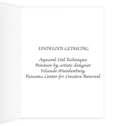 AQP416. Eindeloos Geduldig. A4 Greeting Card.
