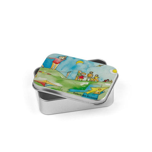 AQP417. Een dagje Vliegeren. Sokken. Silver Tin