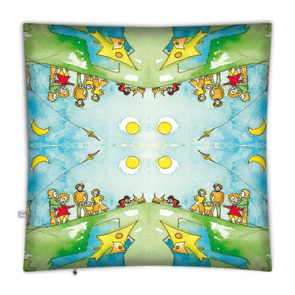 AQP417. Floor Cushion Cover: Een dagje Vliegeren.