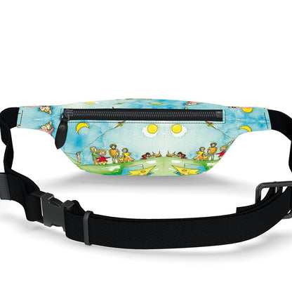 AQP417. Nappa Italiaans leer: Fanny Pack: Een dagje Vliegeren.