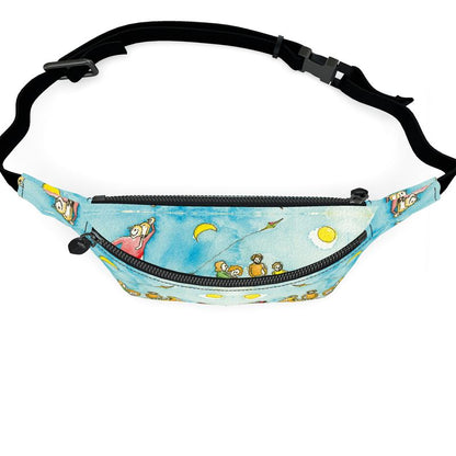 AQP417. Nappa Italiaans leer: Fanny Pack: Een dagje Vliegeren.