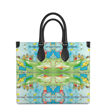 AQP417. Nappa Leather Shopper Bag. L. Een dagje Vliegeren.