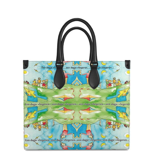 AQP417. Nappa Leather Shopper Bag. L. Een dagje Vliegeren.