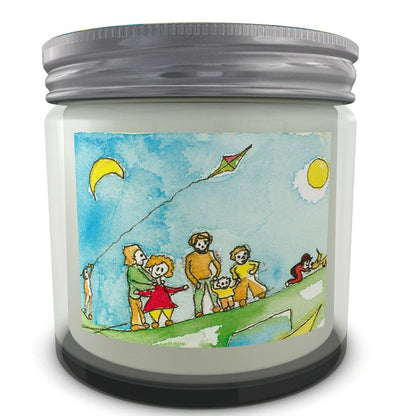 AQP417. Een Dagje Vliegeren. Candle in Jar.