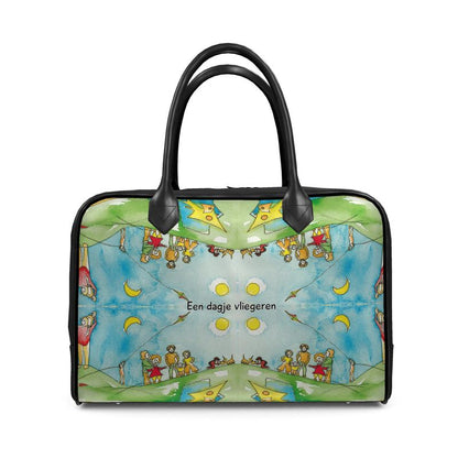 AQP417. Leren tas. Holdalls: Vliegeren.