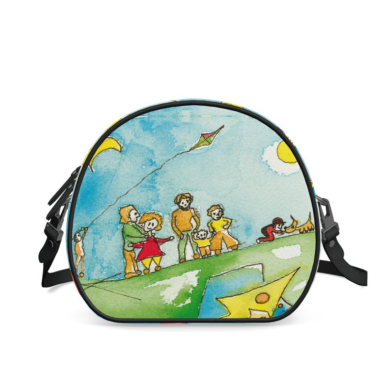 AQP417. Round Box Bag: Een dagje vliegeren.