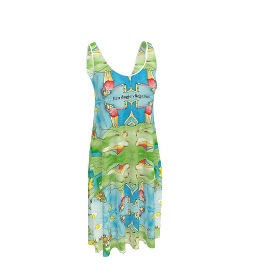 AQP417. Sleeveless Midi Dress: Een dagje vliegeren.