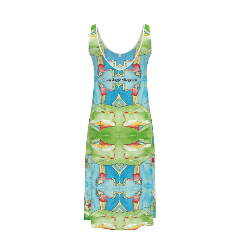 AQP417. Sleeveless Midi Dress: Een dagje vliegeren.