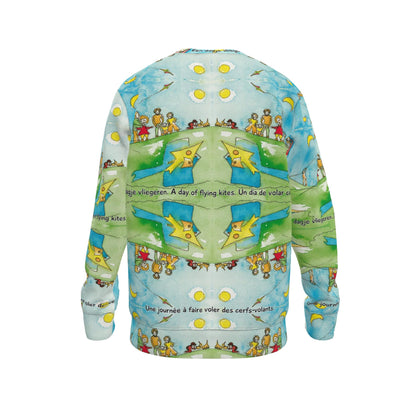 AQP417. Sweatshirt: Een dagje vliegeren.