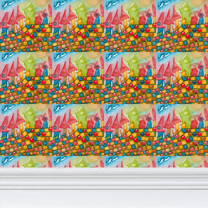 AQP534. Allemaal Gelijk. Repeat pattern wallpaper.