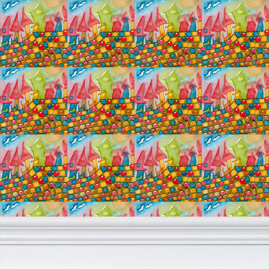 AQP534. Allemaal Gelijk. Repeat pattern wallpaper.