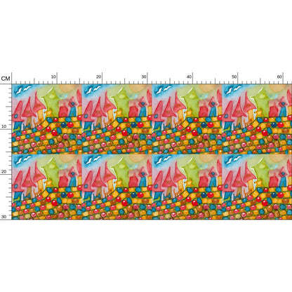 AQP534. Allemaal Gelijk. Repeat pattern wallpaper.