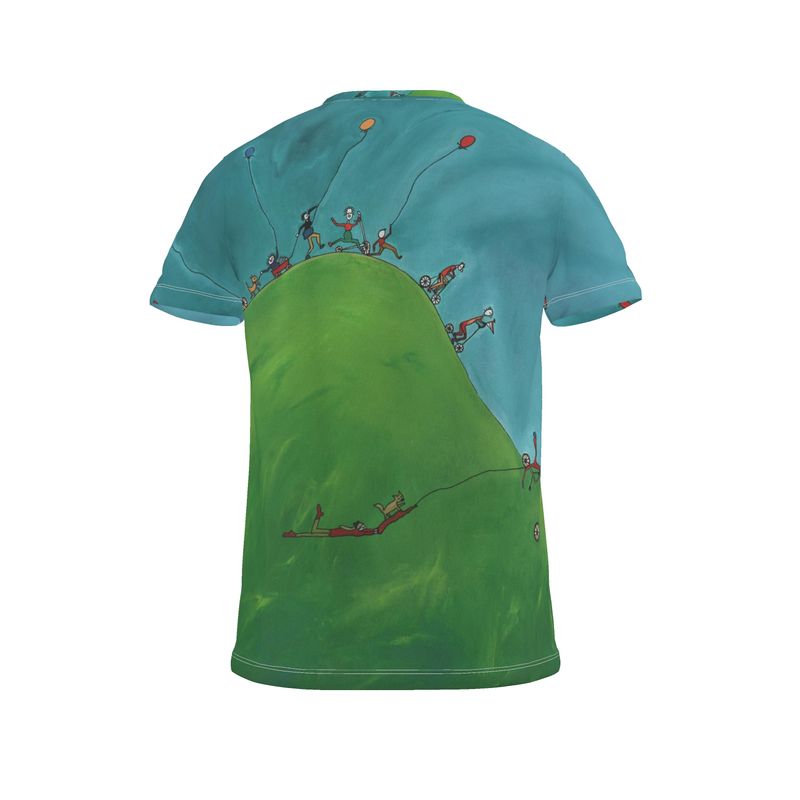 OK263. A Day of Cycling. Cut and Sew All Over Print T Shirt