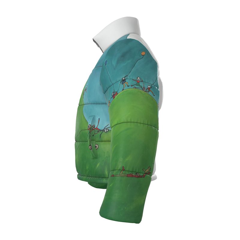 OK263. A Day of Cycling. Mens Puffer Jacket. M