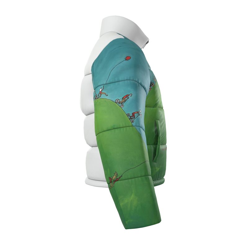 OK263. A Day of Cycling. Mens Puffer Jacket. M
