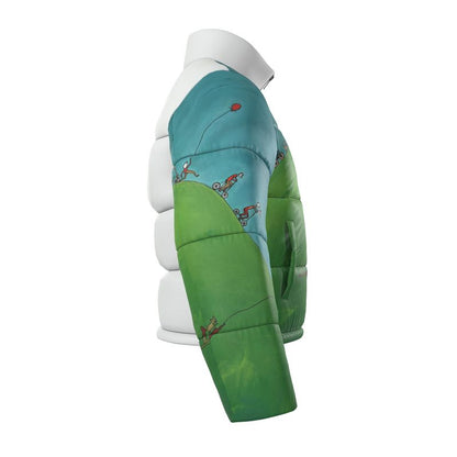 OK263. A Day of Cycling. Mens Puffer Jacket. M