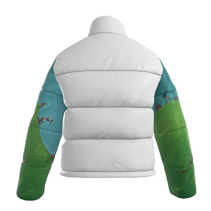 OK263. A Day of Cycling. Mens Puffer Jacket. M