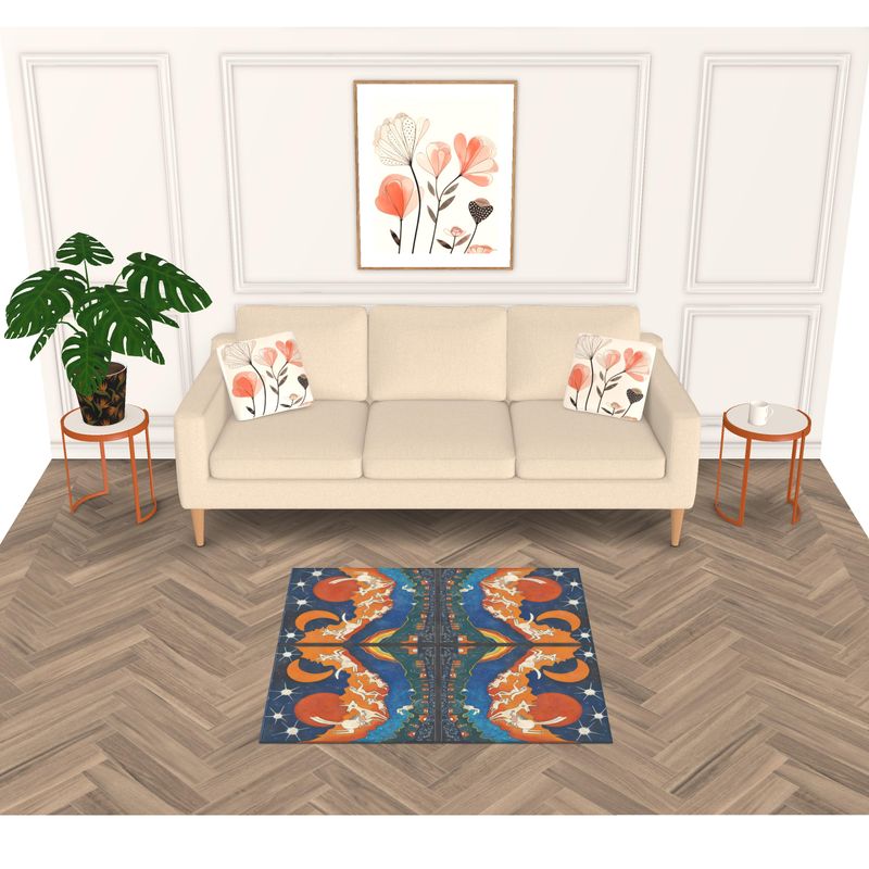 OK312. Rugs. Vloerkleed. Hemel Leven. ID: 1751.