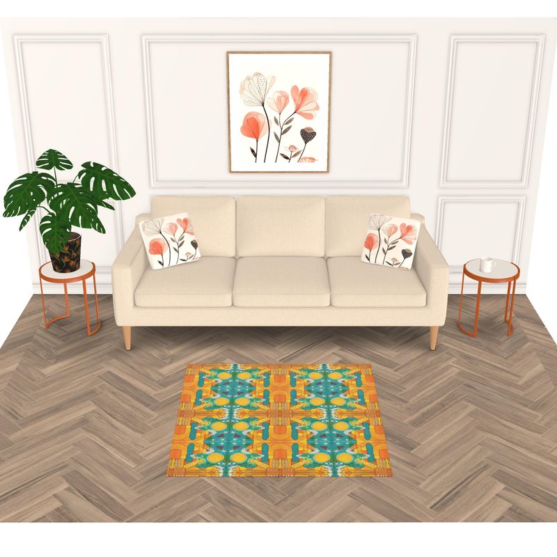 OK319. Ollie. Rug Vloerkleed. Maat:124x124cm.