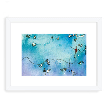 AQP416. Eindeloos Geduldig. Box Frame Art Print.