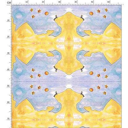 AQP545. Alleen op de Wereld. Repeat Pattern Fabric.