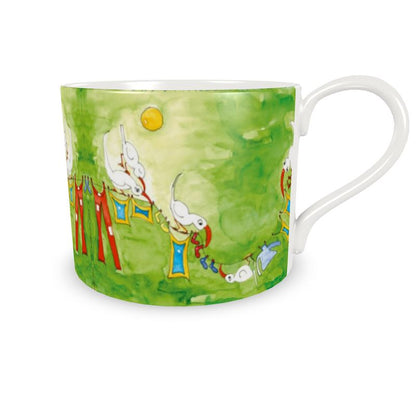 AQP412. Wasdag. Koffiekoppen met schotel. 2 stuks.