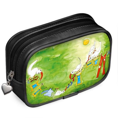 AQP412. Wasdag. Pouch Purse. Leather.