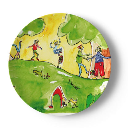AQP424. Trimmen in Clingendael. 10,5 cm. Bord van Porcelein in Oplage.