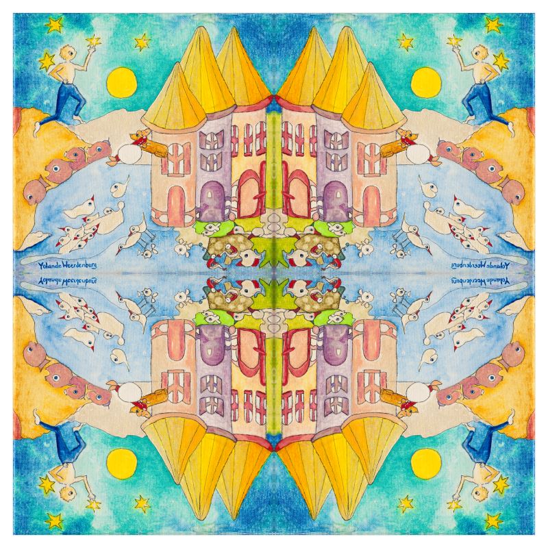 OK304. Ik pluk de mooiste ster voor jou. Voile Curtain.