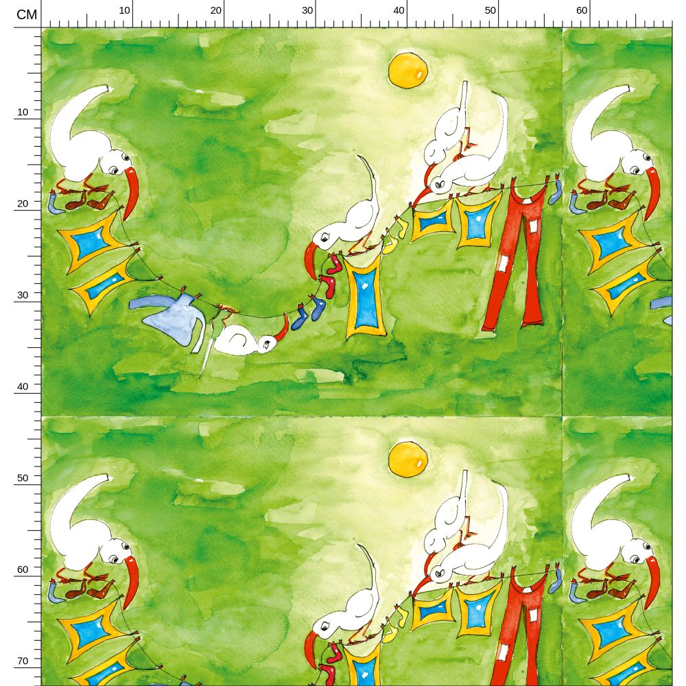AQP412. Repeat Pattern Fabric: Wasdag.