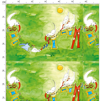 AQP412. Repeat Pattern Fabric: Wasdag.