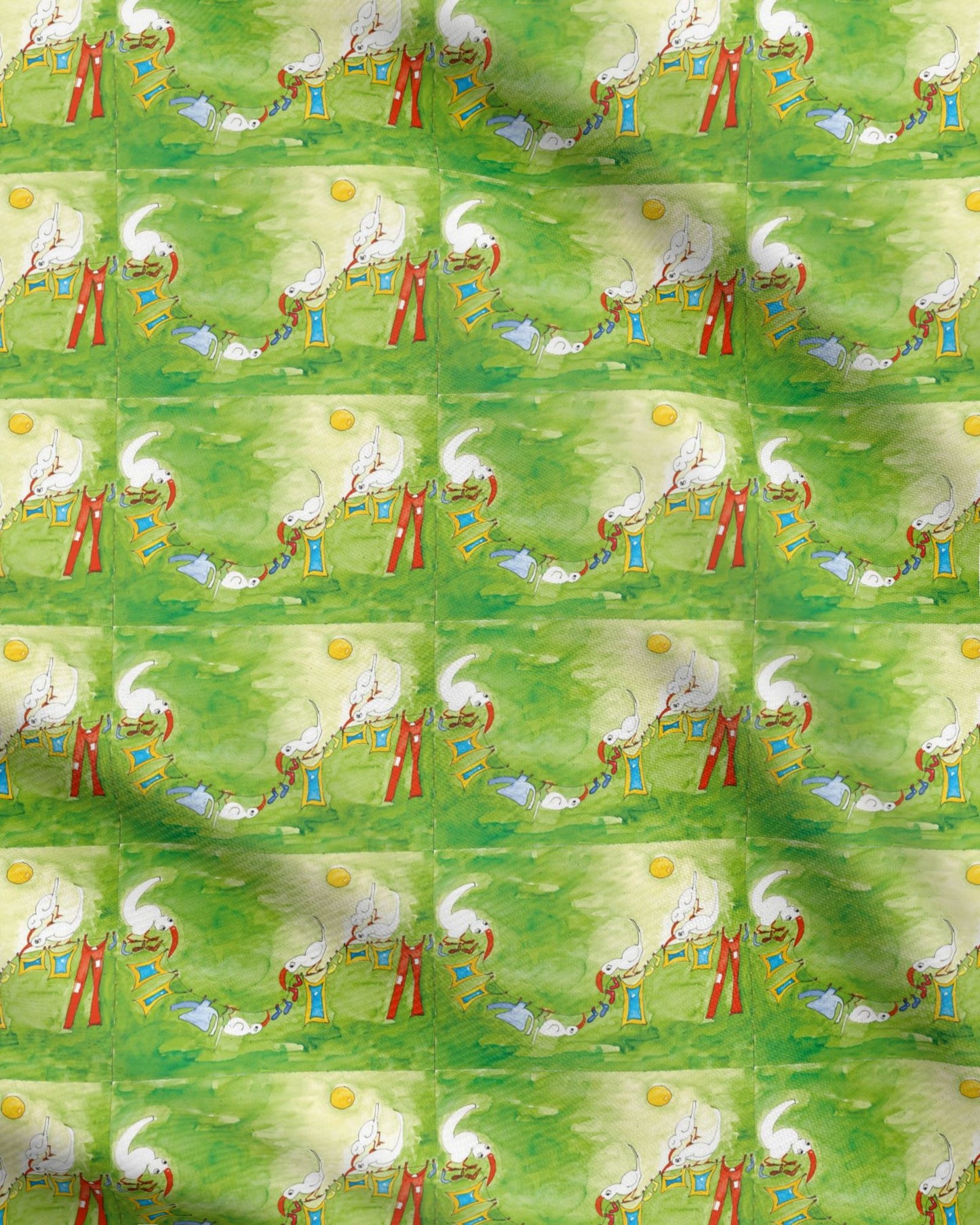 AQP412. Repeat Pattern Fabric: Wasdag.