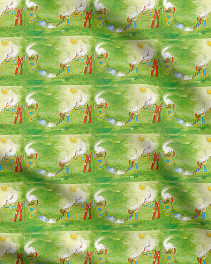 AQP412. Repeat Pattern Fabric: Wasdag.