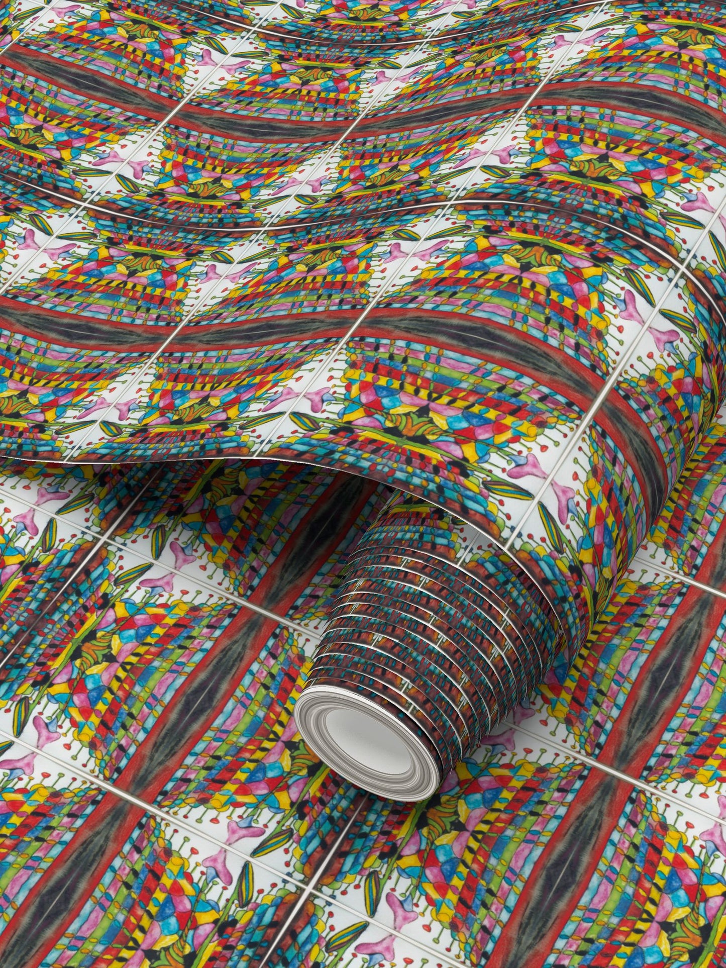 AQO472. Kiemen in de Aarde. Repeat Pattern Wallpaper.
