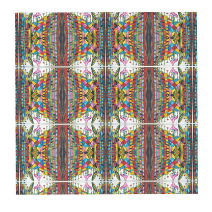 AQO472. Kiemen in de Aarde.100%Silk Shawl. Maat: 115x115cm.