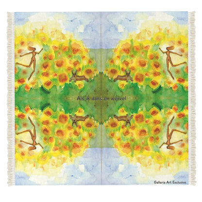 AQ302. Als ik dans. Rug Vloerkleed. 128x128 cm.