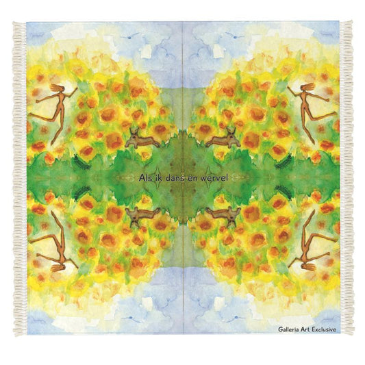 AQ302. Als ik dans. Rug Vloerkleed. 128x128 cm.