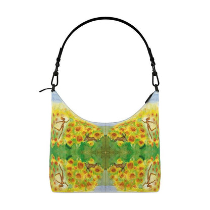 AQ302. Leather Square Hobo Bag: Als ik dans en wervel.