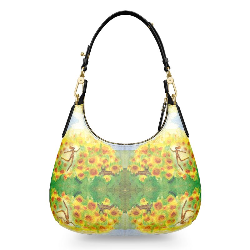 AQ302. Als ik dans. Leather Mini Curve Bag.