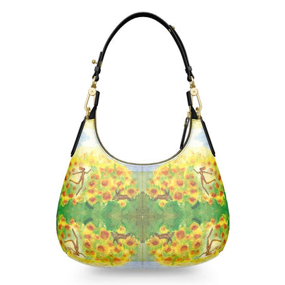 AQ302. Als ik dans. Leather Mini Curve Bag.