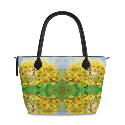 AQ302. Als ik dans en wervel. Zip Top Handbag.