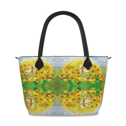 AQ302. Als ik dans en wervel. Zip Top Handbag.